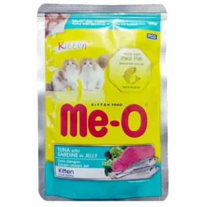 Me O Tuna & Sardine in Jelly Kitten Wet Food - 48x80g