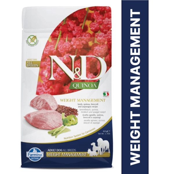 Farmina N&D Quinoa Weight Management Grain Free Medium & Maxi Adult Dog Dry Food - 5kg (2x2.5kg)