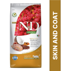 Farmina N&D Quinoa Quail Coconut & Turmeric Skin & Coat Grain Free Adult Cat Dry Food - 1.5kg