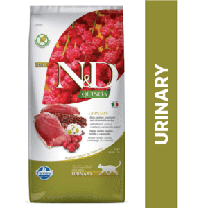 Farmina N&D Quinoa Duck Cranberry & Chamomile Grain Free Urinary Adult Cat Dry Food - 10kg (2x5kg)