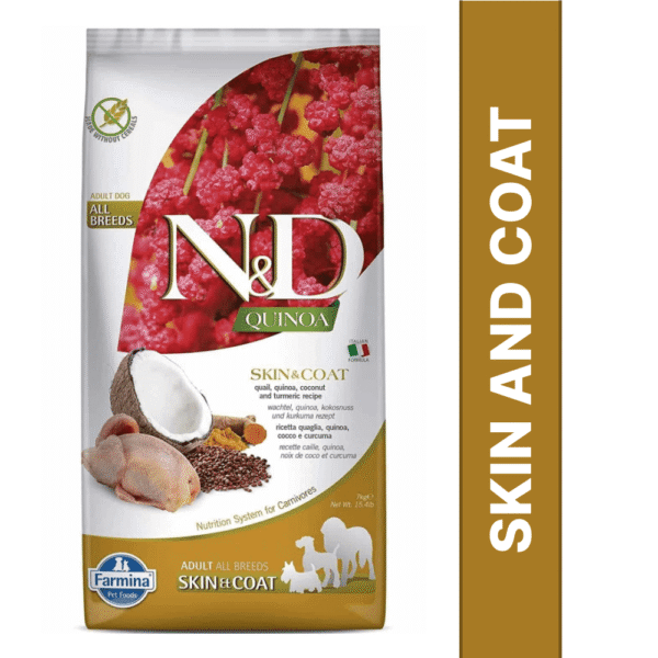 Farmina N&D Quinoa Quail Coconut & Turmeric Skin & Coat All Breed Dog Dry Food - 7kg