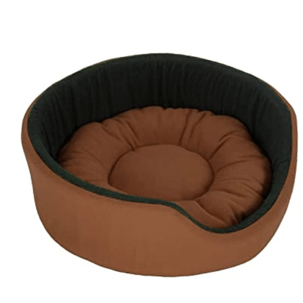 Fluffy's Pawsome Luxurious Soft Polyester Bed for Dogs and Cats (Brown) - M