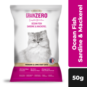 Signature Grain Zero Ocean Fish, Sardine and Mackerel Long Coat & Persian Cat Dry Food (50g) - 50g