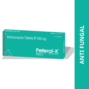 TTK Petoral K (Ketoconazole) 200mg Tablet for Dogs - 1 strip (10 tablets)