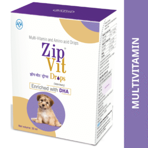 Intas Zipvit Drops Multi Vitamin Supplement for Puppies and Kitten (30ml) - 30mL
