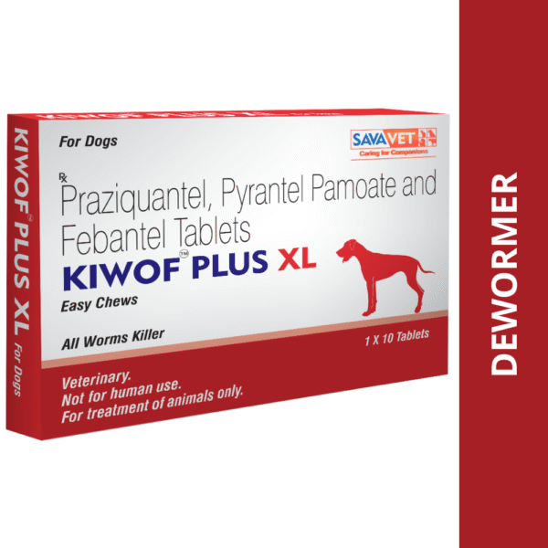 Savavet Kiwof Plus XL Dog Deworming Tablet (1 Strip | 10 tablets) - 1 Strip (10 tablets)