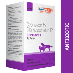 Savavet Cephavet (Cephalexin) Dry Syrup for Dogs and Cats (60ml) - 60mL