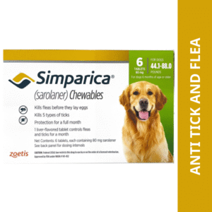 Zoetis Simparica Tick and Flea Control Tablet for Dogs (1 tablet) - 10  - 20 kg (1 Tablet )