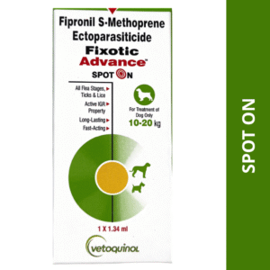 Vetoquinol Fixotic Advance (Fipronil) Tick & Flea Control Spot On for Dogs - 10 -20kg