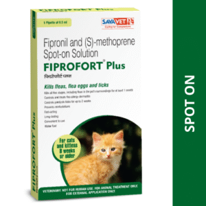 Savavet Fiprofort Plus (Fipronil) Tick and Flea Control Spot On for Cats (0.5mL) - 0.5mL