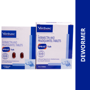 Virbac Ipraz Dewormer Tablets for Dogs - 1 Strip (2 tablets)