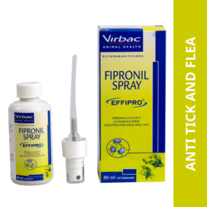Virbac Effipro (Fipronil) Tick and Flea Control Spray for Dogs & Cats (80ml) - 80mL