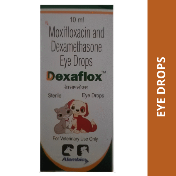 Alembic Dexaflox (Moxifloxacin & Dexamethasone) Eye Drops for Dogs and Cats - 10ml