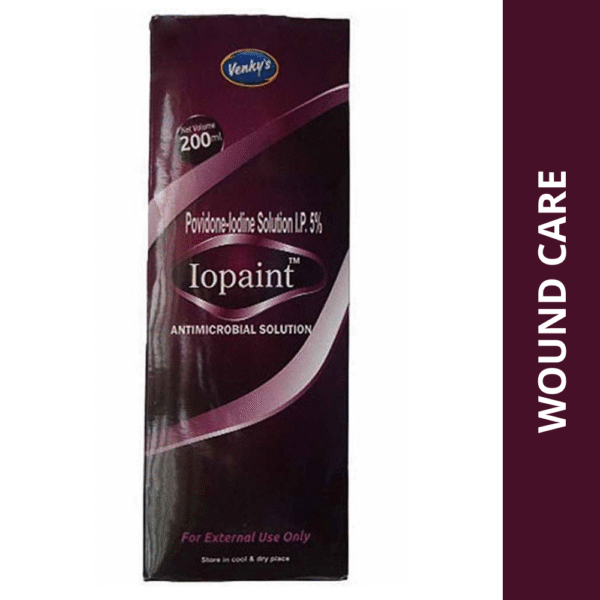 Venkys Iopaint (Povidone iodine) Wound Care Spray for Dogs and Cats - 200mL