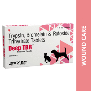 Skyec Deep Tbr Wound Healing Tablet for Dogs and Cats - 1 strip (10 Tablets)