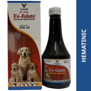 Venkys Fe Folate Syrup for Dogs and Cats (200ml) - 200mL
