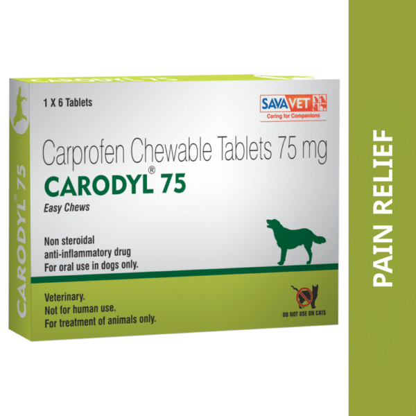 Savavet Carodyl (Carprofen) Dog 75mg Tablet (pack of 6 Tablets) - 1 Pack (6 Tablets)