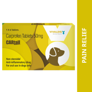 Vivaldis Cartail (Carprofen) 50mg Tablet for Dogs - 1 Strip (6 tablets)
