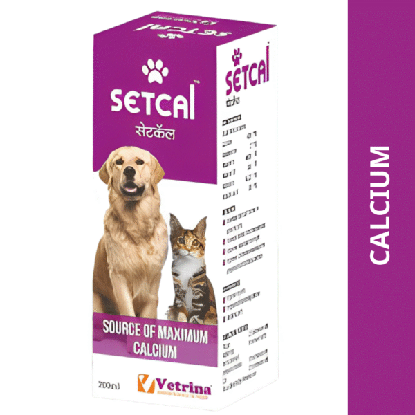 Vetrina Setcal Suspension Calcium Supplement for Dogs and Cats (200ml) - 200ml