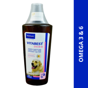 Virbac Vitabest Derm Omega 3+6 Syrup for Dogs and Cats (250ml) - 250mL
