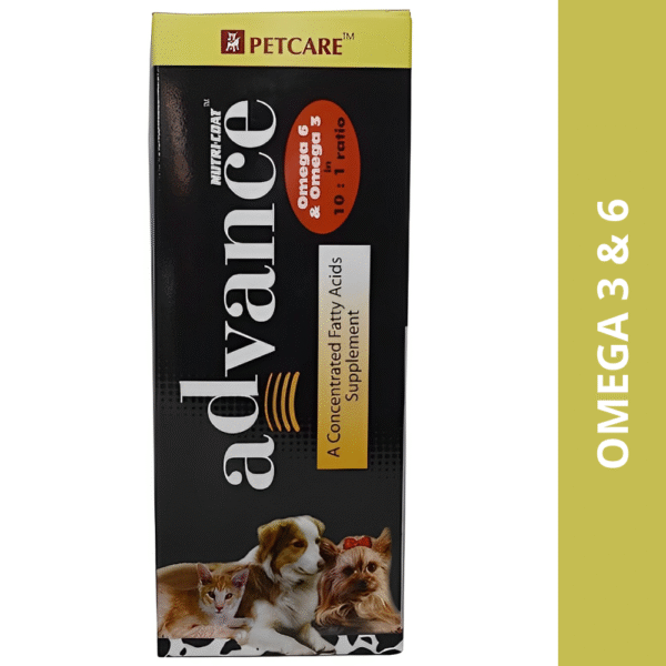 Petcare Nutricoat Advance Omega 3 + 6 Syrup for Dogs and Cats - 200ml