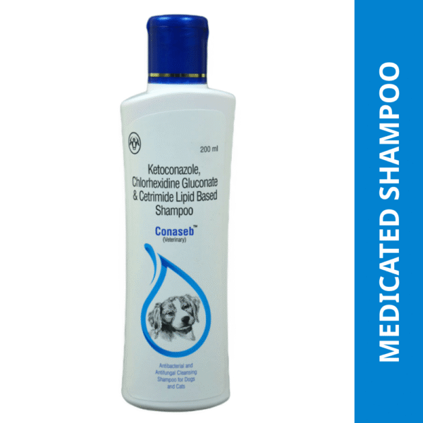 Intas Conaseb Antibacterial Antifungal Shampoo for Dogs & Cats - 100mL