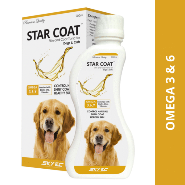 Skyec Star Coat Omega 3 + 6 Syrup for Dogs and Cats - 500mL