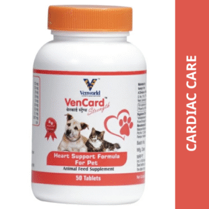 Venkys Vencard Tablet (Heart Support) for Dogs and Cats (pack of 50 tablets) - 1 Bottle (50 tablets)