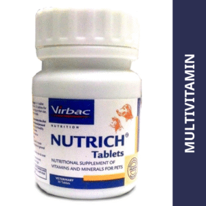 Virbac Nutrich Multi Vitamin Tablets for Dogs and Cats - 30 Tablets