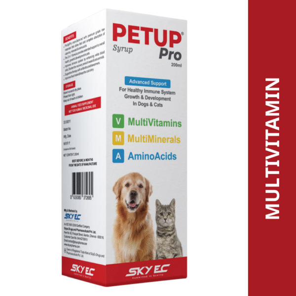 Skyec Petup Syrup Multi Vitamin Supplement for Dogs and Cats - 500mL