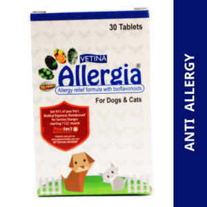 Vetina Allergia Tablet for Dogs and Cats (pack of 30 tablets) - 30 tablets