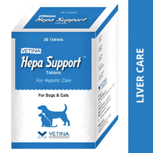 Vetina Hepa Support for Dogs and Cats (pack of 30 tablets) - 30 tablets