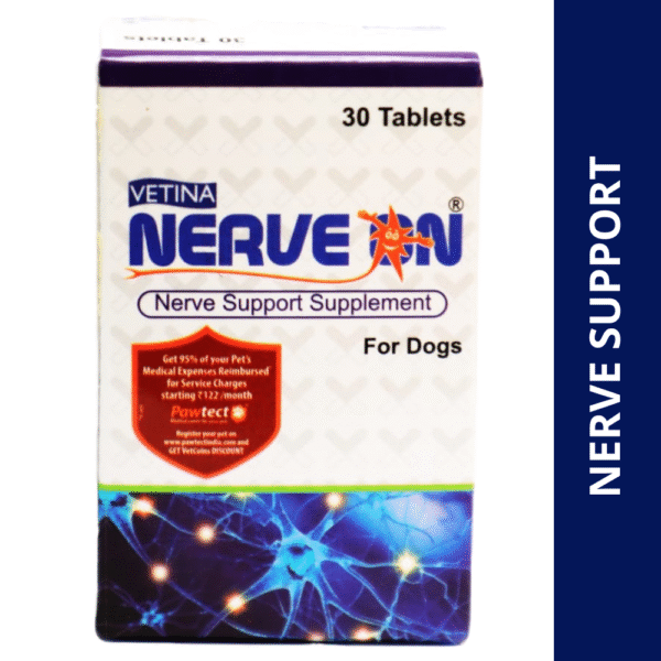 Vetina Nerve On Tablet for Dogs (pack of 30 tablets) - 30 tablets