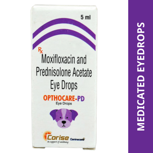 Corise Opthocare PD (Moxifloxacin Prednisolone) Eye Drops for Dogs and Cats (5ml) - 5mL