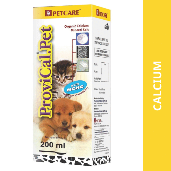 Petcare Provical Pet Calcium Supplement Syrup for Dogs and Cats - 200mL