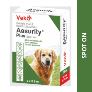 Veko Assurity Plus Tick & Flea Spot On for Dogs - 10 -25kg (1 x 2.5ml)