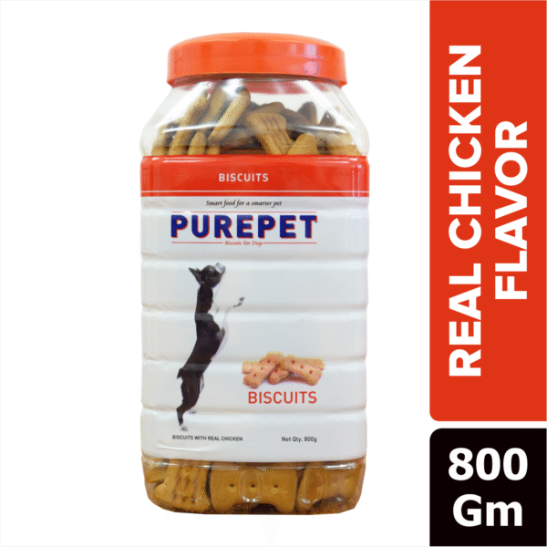 Purepet Chicken Flavour Real Chicken Biscuit Dog Treats - 455g