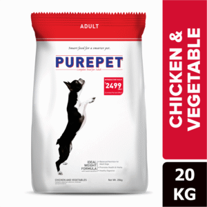 Purepet Chicken & Vegetable Adult Dog Dry Food - 15kg+2kg(Free Inside)
