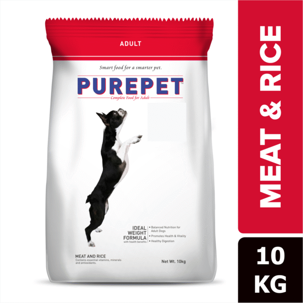 Purepet Meat and Rice Adult Dog Dry Food - 3+3kg
