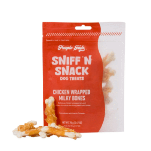 Purple Tails Sniff N Snack Chicken Wrapped Milky Bones Dog Treat - 2x70g