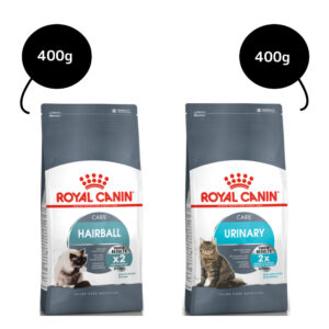 Royal Canin Hairball Care Dry Food and Urinary Care Adult Cat Dry Food Combo - 400g + 400g