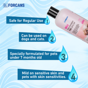 Forcans Mild Olive Shampoo for Dogs - 300mL