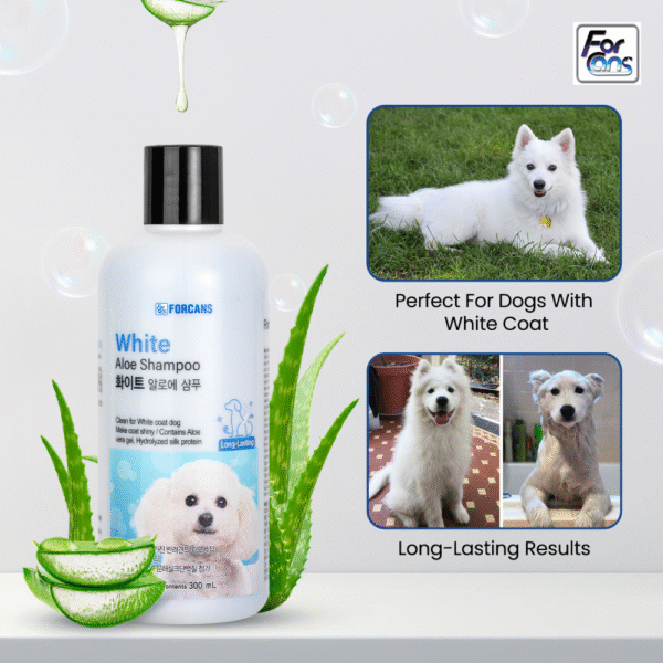 Forcans Aloe White Coat Shampoo for Dogs - 300mL
