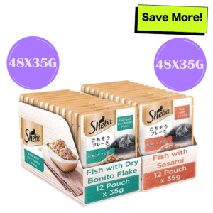 Sheba Fish with Sasami & Fish with Dry Bonito Flake Cat Wet Food Combo - 96x35g