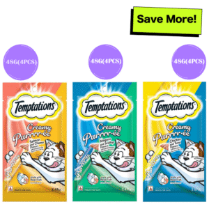 Temptations Purrrr ee Chicken & Tuna, Salmon & Cheese, Maguro & Scallop Cat Treats Combo - 3x48g (12pcs)