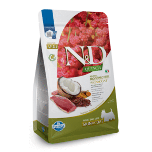 Farmina N&D Quinoa Duck Coconut & Turmeric Skin & Coat Grain Free Mini Adult Dog Dry Food - 2.5kg
