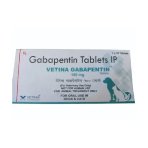 Vetina Gabapentin 100mg Tablets for Dogs and Cats - 1 Strip (10 Tablets)