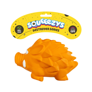 Squeeezys Latex Warthog Squeaky Chew Toy for Dogs (Orange) - 14.5x8.5cm