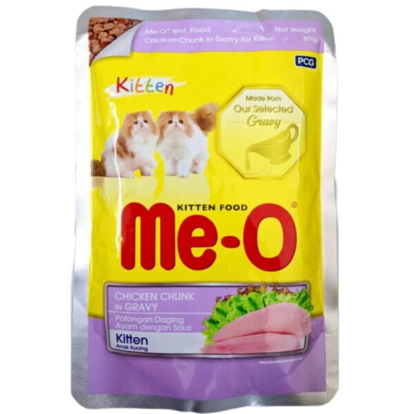 Me O Chicken Chunks in Gravy kitten Wet Food - 48x80g