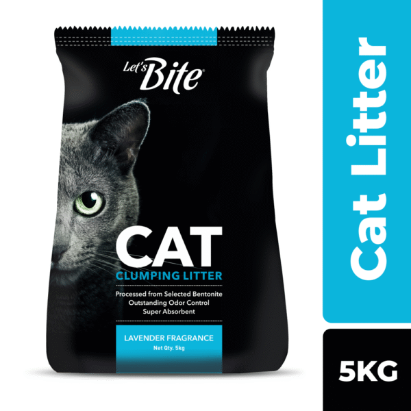 Let's Bite Lavender Scented Clumping Cat Litter - 5kg